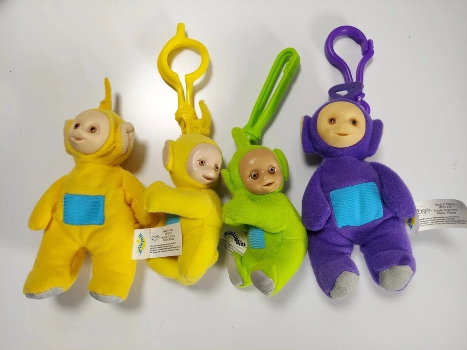 Lote de mini peluches Teletubbies / 4x / Burger King / 2000 / McDonald's / Peluche Foto 2 de 4