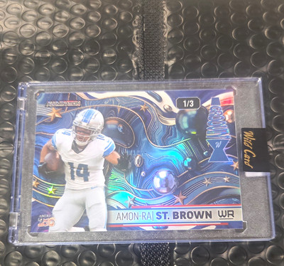 Wild Card Alumination 2026 Amon-Ra St. Brown Detroit Lions Numbered 1/3 #AG-AS