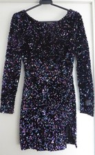 Crystal Sky - Purple Sequin Mini Cocktail/Prom Dress Size XS