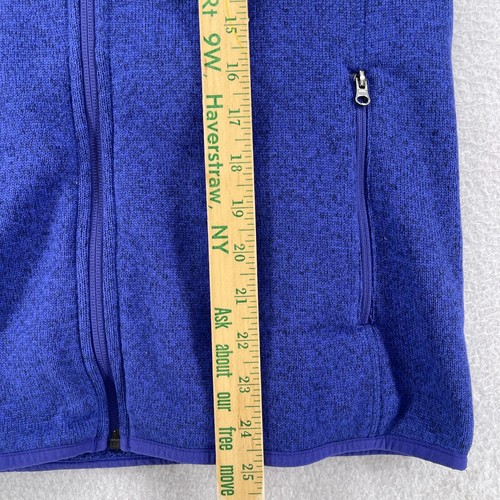 LL BEAN Sweater Girls L 14-16 Hoodie Fleece Full Zip Heathered Blue - Picture 12 of 13