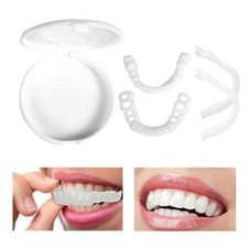 Resin Snap Lower Upper Top Bottom False Teeth Veneers Cosmetic Tooth Cover