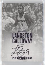 2016-17 Panini Preferred Auto Purple 44/49 Langston Galloway #117 Auto 1u6