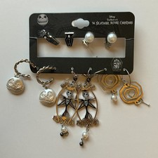The Nightmare Before Christmas 5 Pair Charm Hoop Earring Set Disney Earrings 0