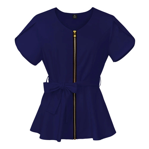 New Women Workwear Scrub Tops Medical Uniform Surgery Scrubs Shirt Short Sleeve - Picture 21 of 29