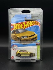 Hot Wheels 2022 Gold Honda Civic Type R Ek9 Super Treasure Hunt Sth W Protector