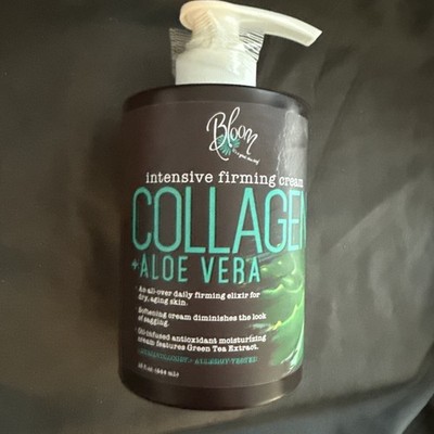 Bloom Intensive Firming Cream Collagen +Aloe Vera Face & Body Lotion 15oz