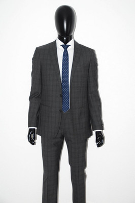 HUGO BOSS Anzug, Mod. Huge/Genius, Gr. 94 / US 38L, Slim Fit, Medium Grey