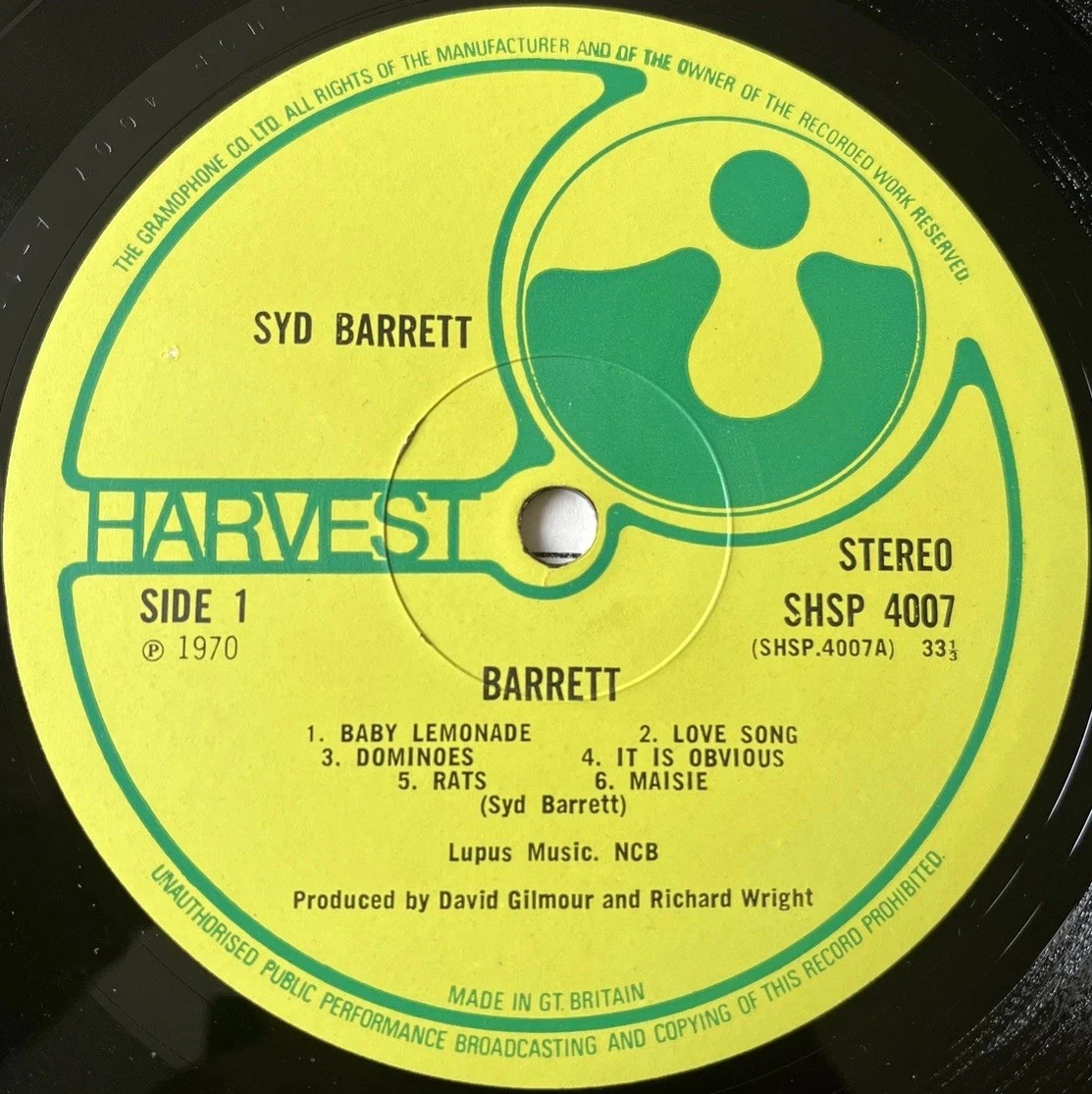 Rock LP Vinyl Records Syd Barrett for sale | eBay UK