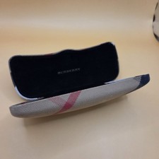 Burberry Plaid Hard Eyeglass Case Beige Black Red for Glasses Sunglasses