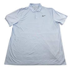 Nike Dri-FIT Golf Polo Shirt Mens XXL Blue Striped Short Sleeve