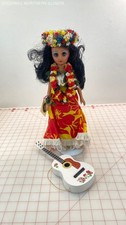 Vintage Handmade Kale'i Doll Hawaii Creative Clay W/Mini Guitar