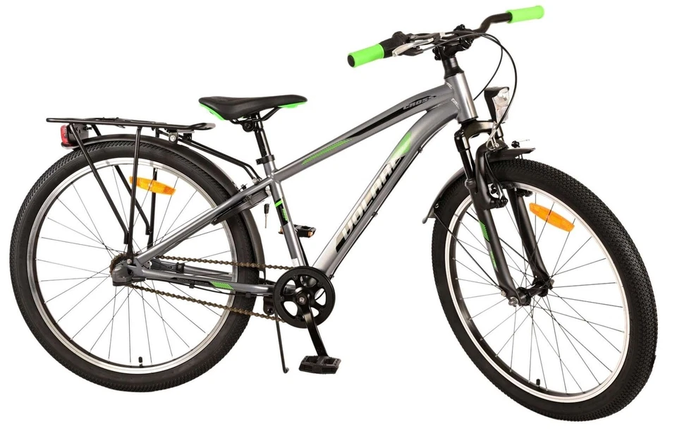 Cross 24 Zoll Bike Grau 8-10Jahre Fahrrad Hand/Rücktrittbremse 3Gang Beleuchtung - Bild 2 von 4