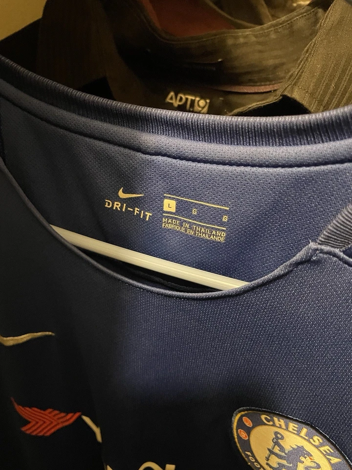 切尔西足球俱乐部 2017/2018 年主场橄榄球衬衫足球球衣大号成人蓝色 — 第 3/4 张图片