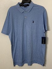 U.S. Polo Assn. XL Luxury Feel Light Blue Short Sleeve Polo Shirt NWT