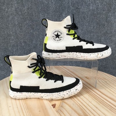 Converse Renew Chuck Taylor Crater Knit Hi Egret Shoes Mens 5.5 Womens 7.5 Black