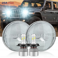Pair 7 inch Round LED Headlight Hi/Lo DRL for...