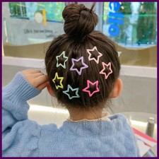 10pcs/set Cute Colorful Star Waterdrop Shape Hair Clips For Girls Children