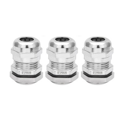 5Pcs M16 Cable Gland Metal Waterproof Connector Cables Joint Locknut