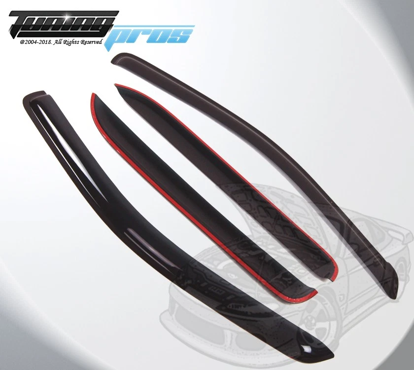 Juego de 4 viseras protectoras de lluvia para ventana canal de humo para Ford Freestyle 2005-2007 Foto 3 de 3