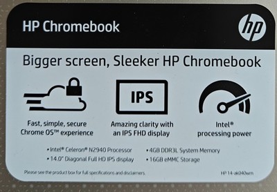 HP Chromebook 14-ak040wm 14'' (16GB, Intel Celeron, 4GB)  only works with charger