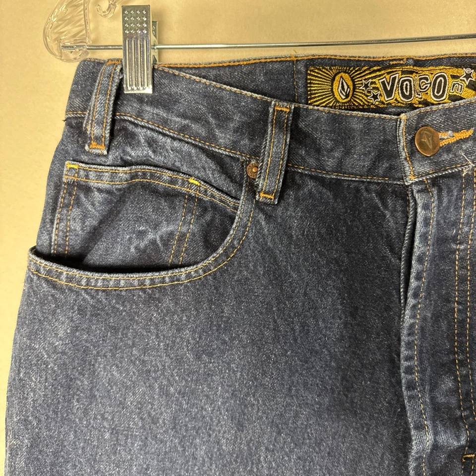 Volcom Mens Jeans 34x32 Dark Wash 100% Cotton Relaxed Fit - Image 4 of 4