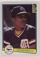 1982 Donruss Lou Whitaker #454 1b1z