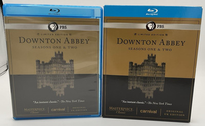 Downton Abbey Seasons One & Two Blu-ray PBS Limited Edition 2012 NICE Free Ship!