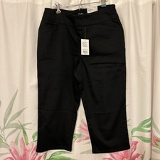 Croft And Barrow Effortless Stretch Capri Pants Black Size 10 Regular New W/Tags