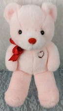 Animal Alley Teddy Bear Pink Heart Red Bow Toys R Us 16" Plush Stuffed Plushie