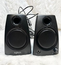Logitech Z130 Wired Computer Speakers Headphone Jack PC MAC IPOD 3mm Jack TESTED