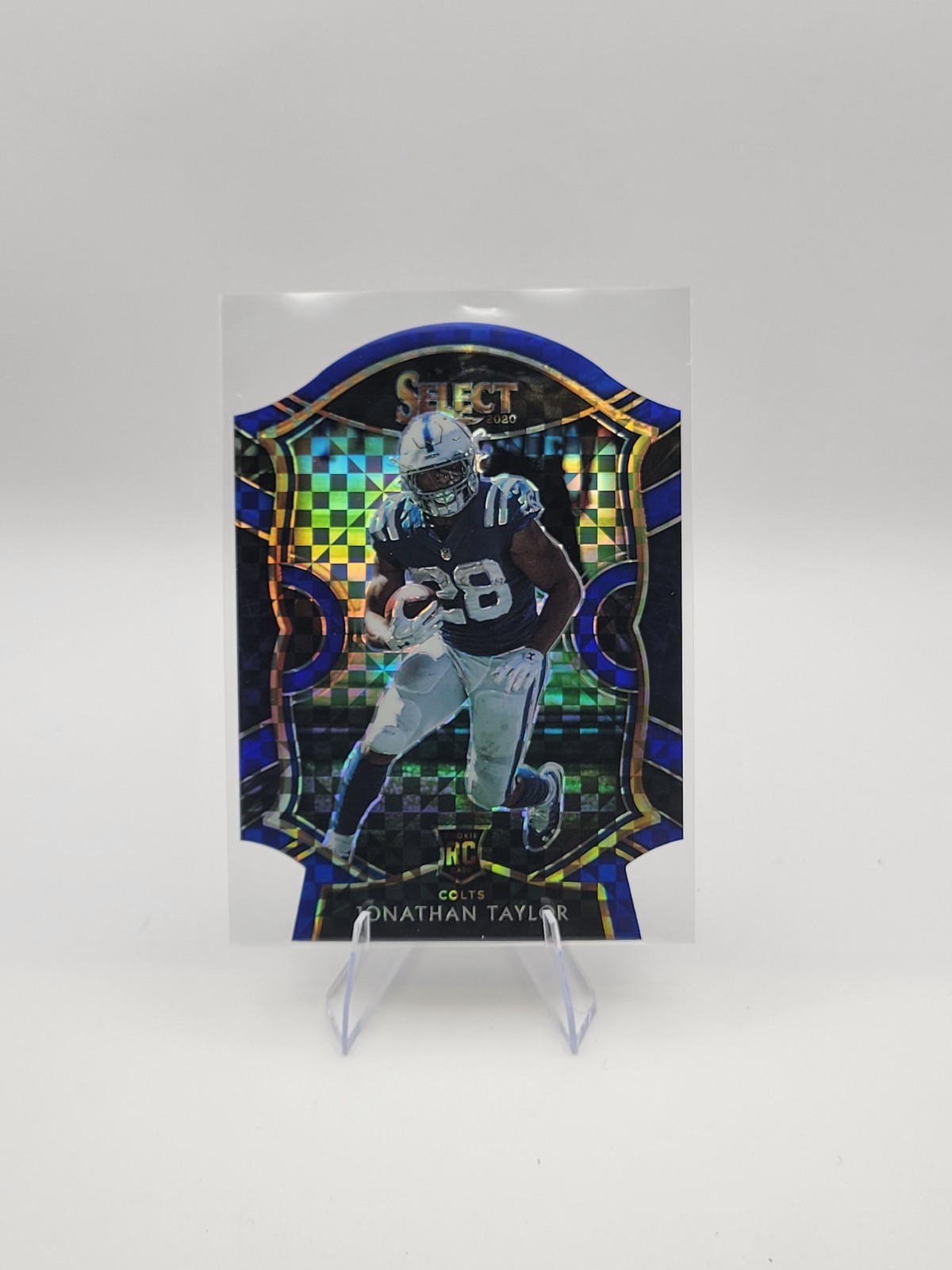 2020 Panini Select - Concourse Jonathan Taylor #53 Blue Prizm Die-Cut (RC)