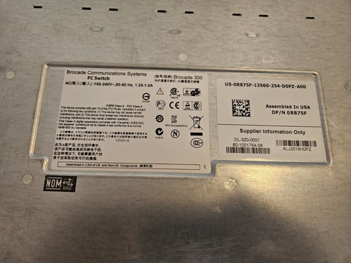 Brocade 300 Fibre Channel Switch DL-320-0001 0R875F w/ 24*Active Ports + SFP - Picture 13 of 13