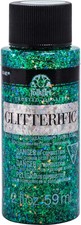 FolkArt Glitterific Glitter Paint 2oz-Evergreen