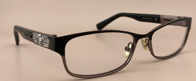 Jimmy Choo Eyeglasses Frame JC124 ANS 52-15-135 Crystals Black Gunmetal