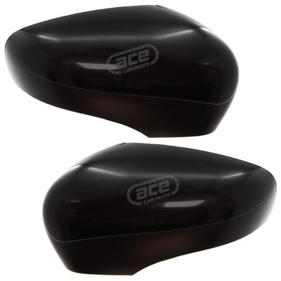 Wing Mirror Covers Caps Casings Renault Captur 2013-2020 Black Pair Left & Right