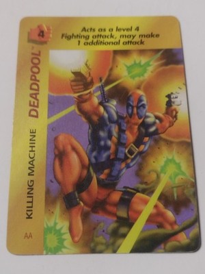 1995 Fleer Marvel Over Power Trading Card Game Deadpool Killing Machine