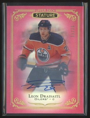2019-20 Upper Deck Stature Red Auto Leon Draisaitl /35 Edmonton Oilers #71