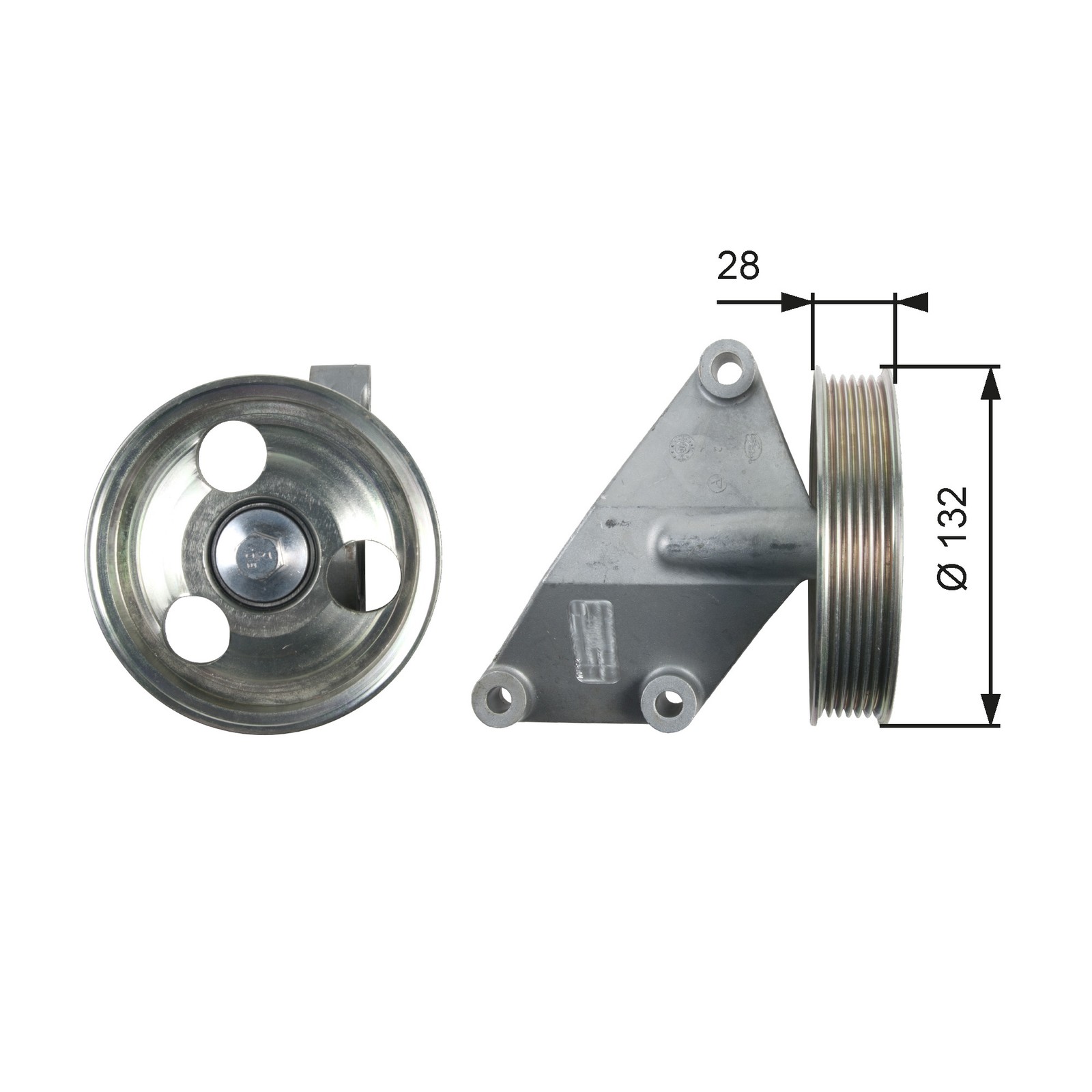 GATES-OE T36428 Deflection/Guide Pulley, V-ribbed belt for CITROËN,FIAT,LANCIA,P