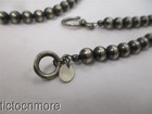 VINTAGE NAVAJO INDIAN PEARL BEADED NECKLACE STERLING SILVER 24" — photo 8