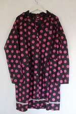 ❤️ Marine Regenmantel Gr. M Regenjacke Jacke schwarz Punkte pink Dots Tupfen