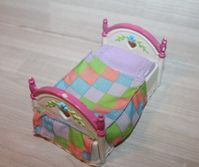 Fisher-Price Loving Family Dollhouse Girls Bouncy Boing Bed w Check Fabric Cover