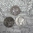 Lot of 3 Mercury Dimes 1935 PDS - F-VF EXACT coins pictured -MD18