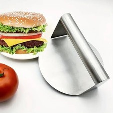 Stainless Steel Burger Press Heavy Duty Smash Patty Maker Non-Stick BBQ UK