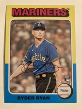 2024 Topps Heritage Baseball Ryder Ryan Rookie Card Seattle Mariners