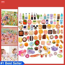 Miniature Food Set 100 Pieces Dollhouse Accessories Resin Tiny Play Kitchen