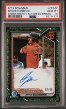 2024 Bowman - Chrome Prospect Autographs Bryce Eldridge Green Grass Ref /99 