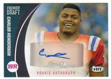 2017 Sage Hit Premier Draft Autographs Black AUTO #A52 Carlos Henderson