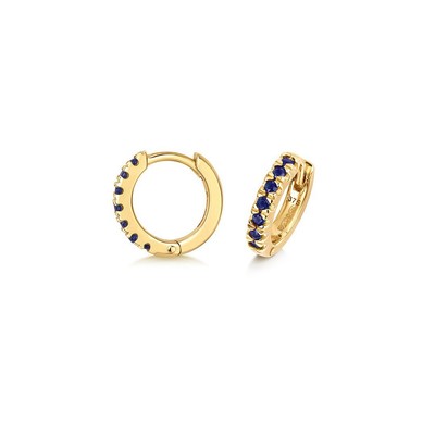 Saphir Huggies Ohrringe 9ct Gelbgold Sap / 0.28ct