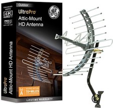 Outdoor HD Digital TV Antenna, Long Range Smart TV Antenna, Supports 4K 1080P