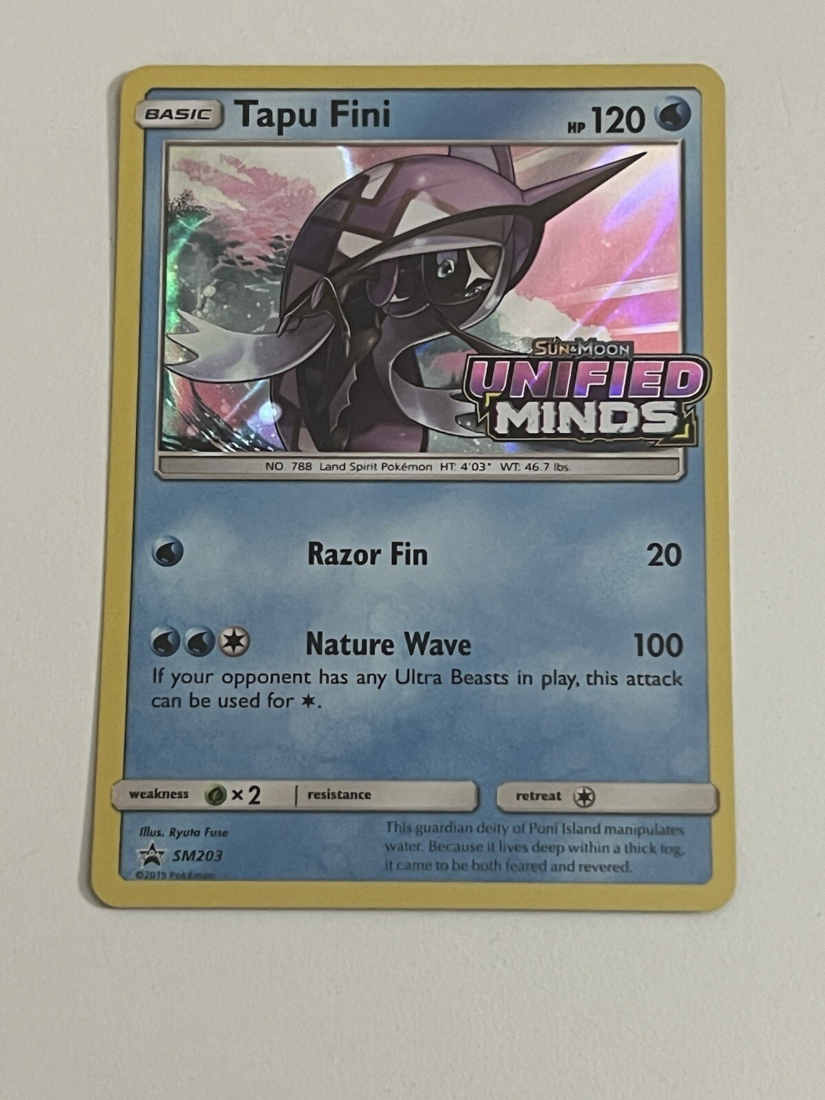 Tapu Fini - SM203 - Pokemon Sun & Moon Promo Prerelease Holo Rare Card NM